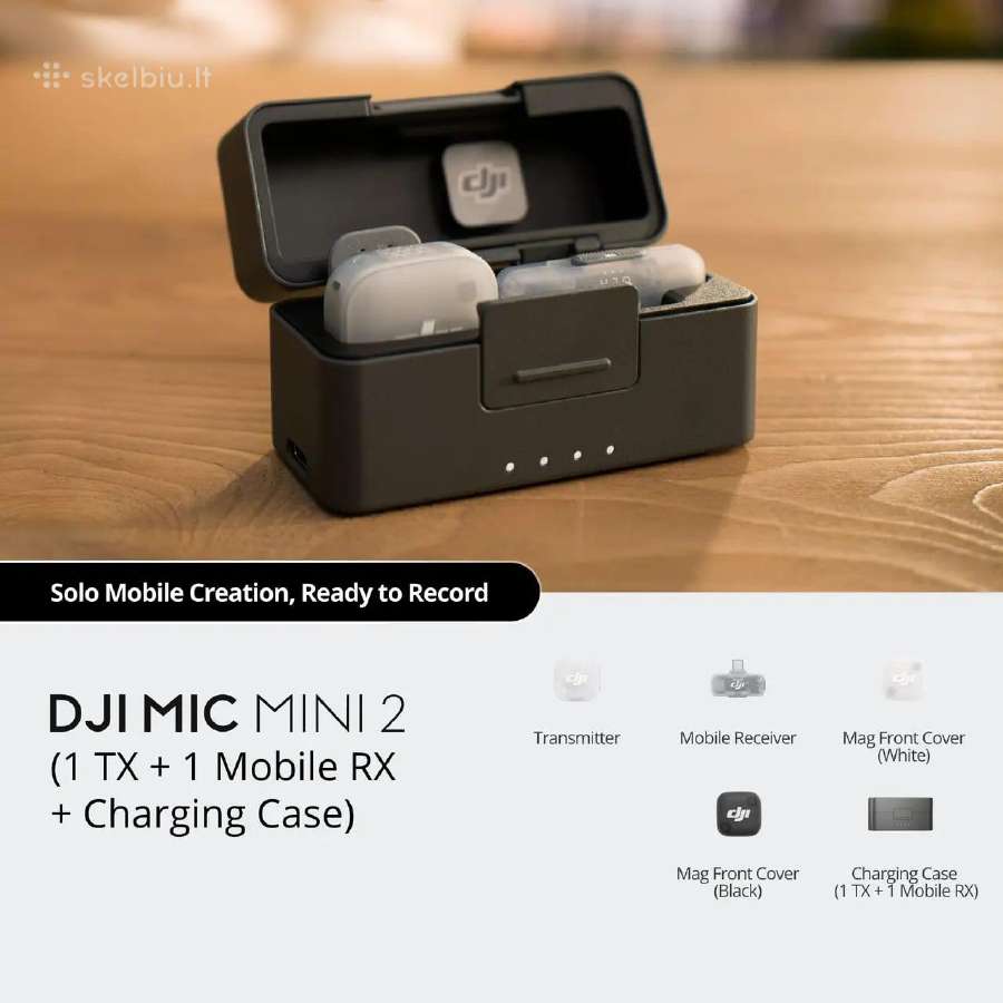 Dji Mic Mini 2 kaina 59€ Mikrofonai Naujiena - nuotraukos Nr. 2