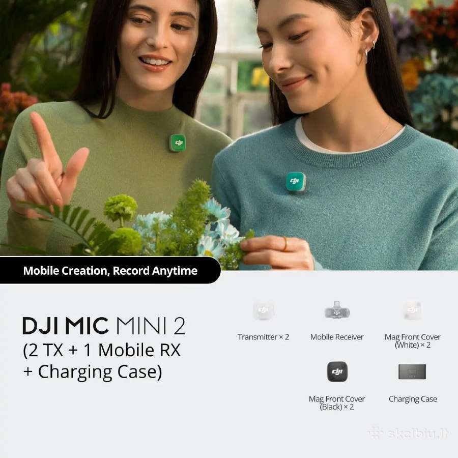 Dji Mic Mini 2 kaina 59€ Mikrofonai Naujiena - nuotraukos Nr. 10