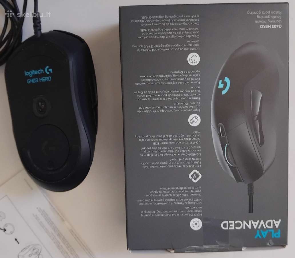 Logitech g403 Hero žaidimine kompiuterio pelė - nuotraukos Nr. 2