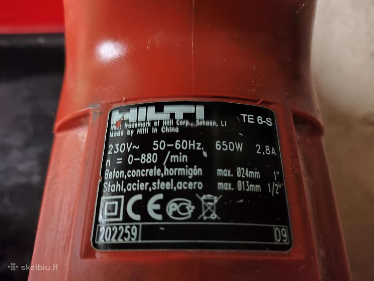 Hilti Te 6-s Perforatorius su siurbliu - nuotraukos Nr. 3