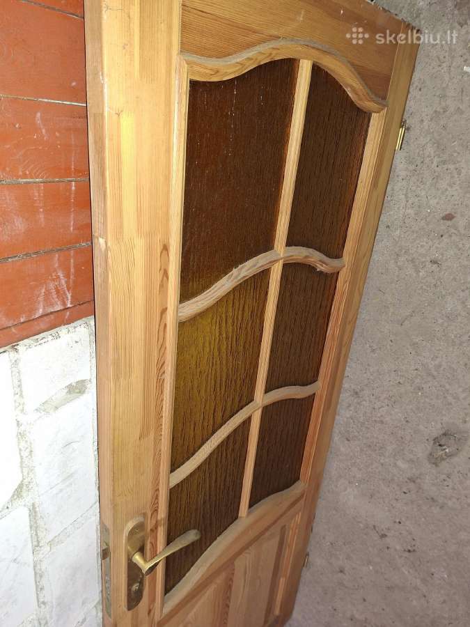 Vidaus durys su stiklais,spyna su raktu