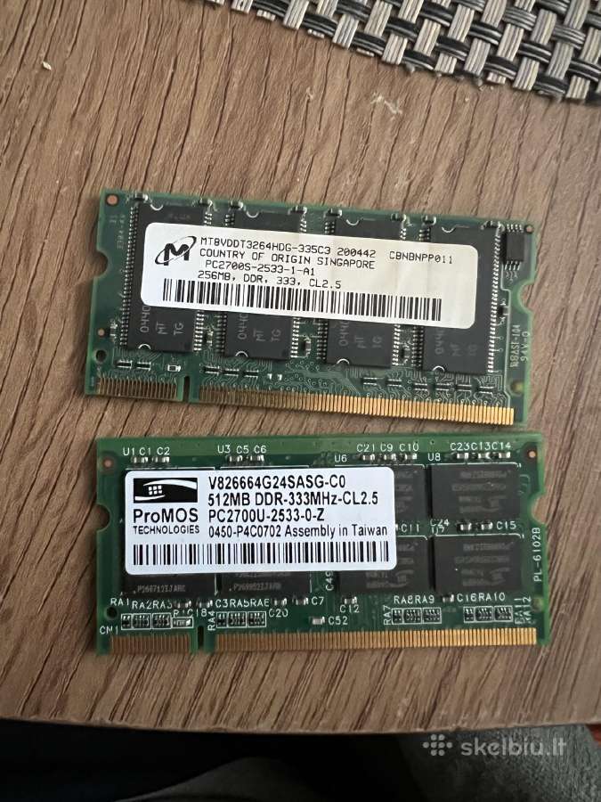 Nesiojamu kompiuteriu RAM atmintis Ddr ir Ddr3 - nuotraukos Nr. 2