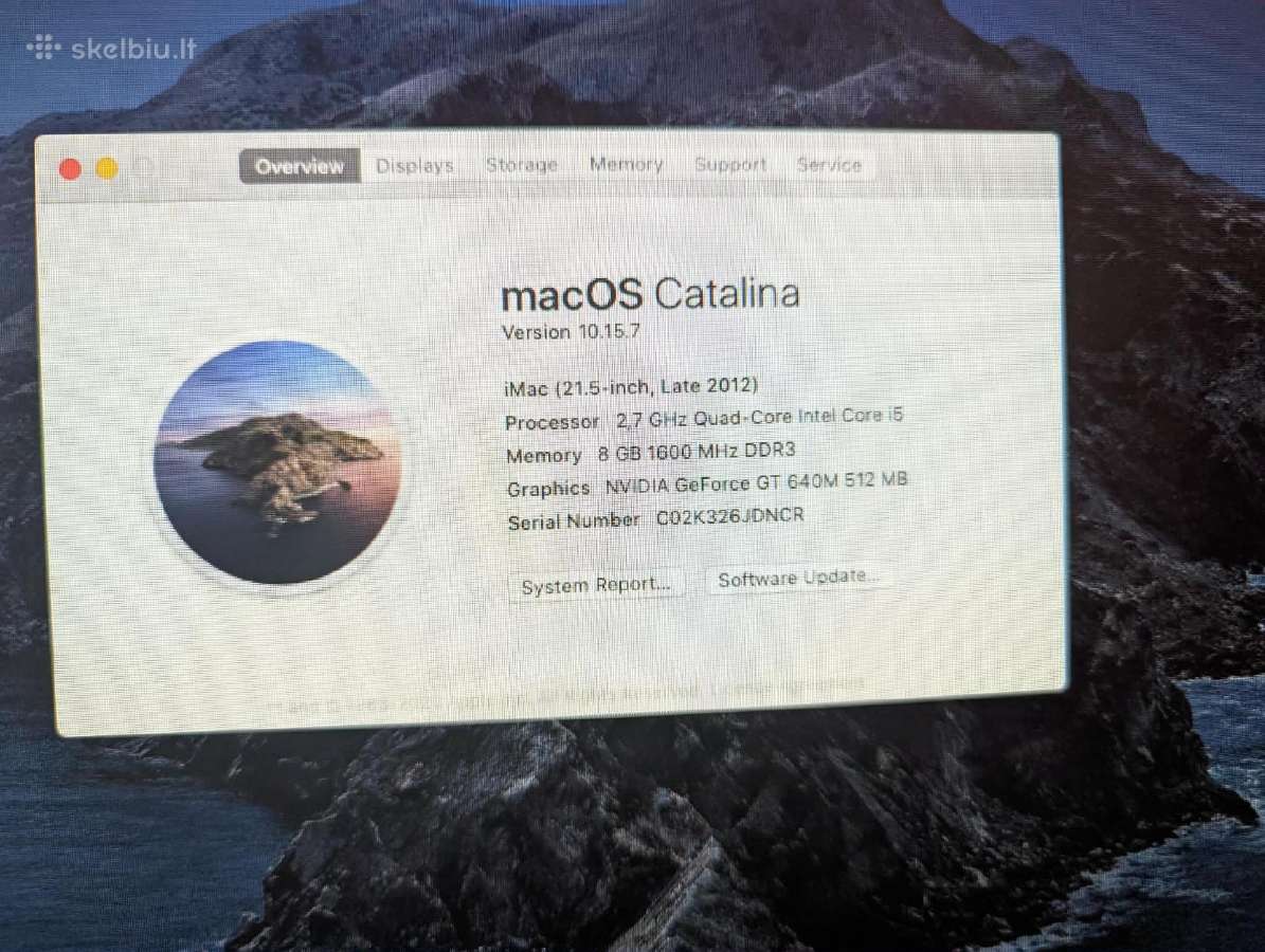 iMac Late 2012 21.5 kompiuteris - nuotraukos Nr. 6