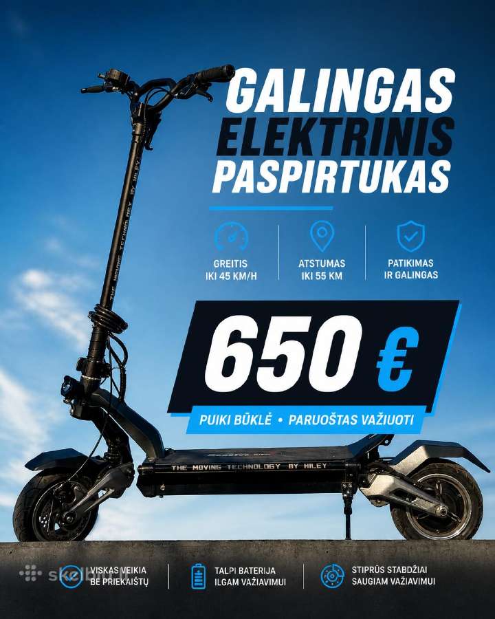Galingas elektrinis paspirtukas