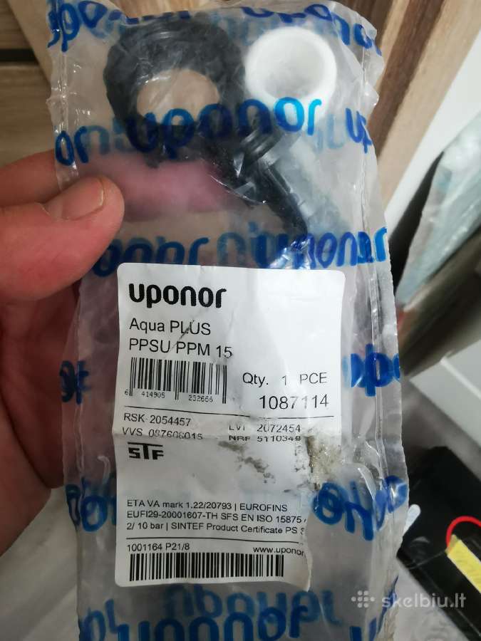 Adapteris "Uponor Aqua Plus Q&e Ppsu (Nipelis) - nuotraukos Nr. 2
