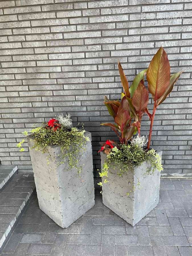 Betoniniai rankų darbo lauko ir vidaus vazonai. - nuotraukos Nr. 4