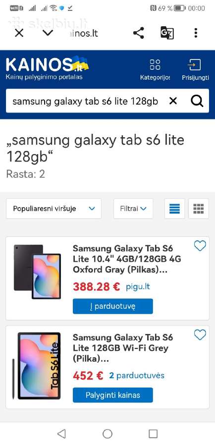 Galaxy tab s6 Lite 128 GB/4 GB grey Sm-p625 128gb - nuotraukos Nr. 3