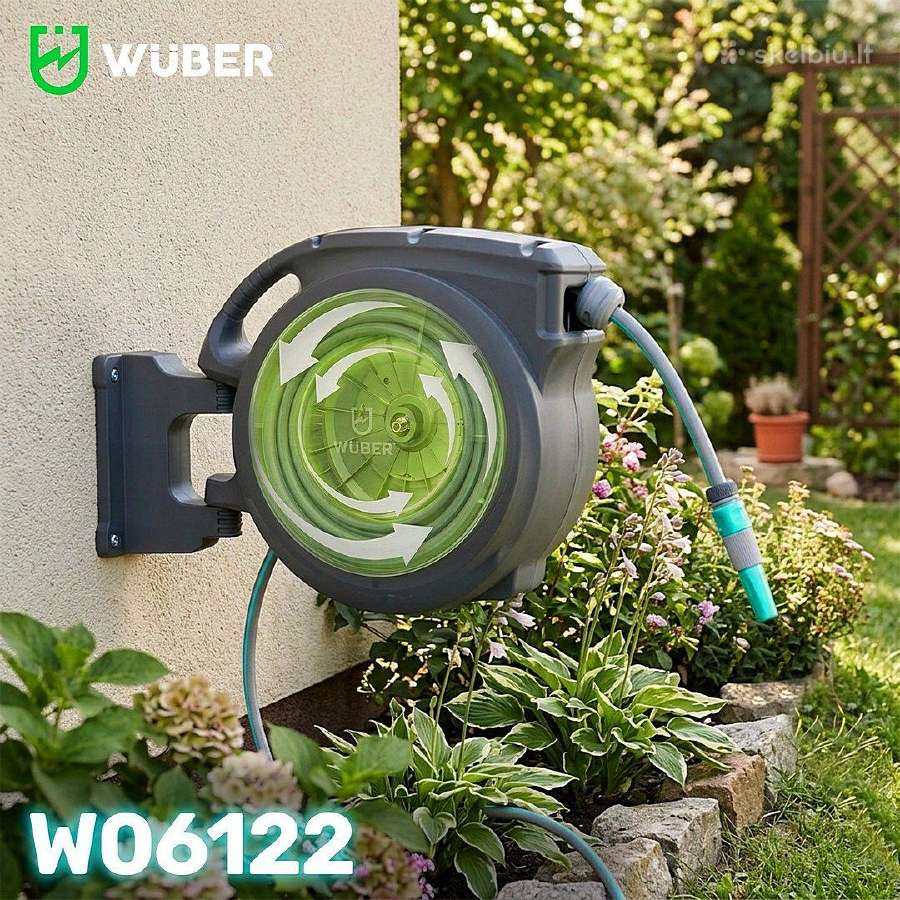 Automatinė sodo žarnos ritė 30 m 20 m+3m wuber