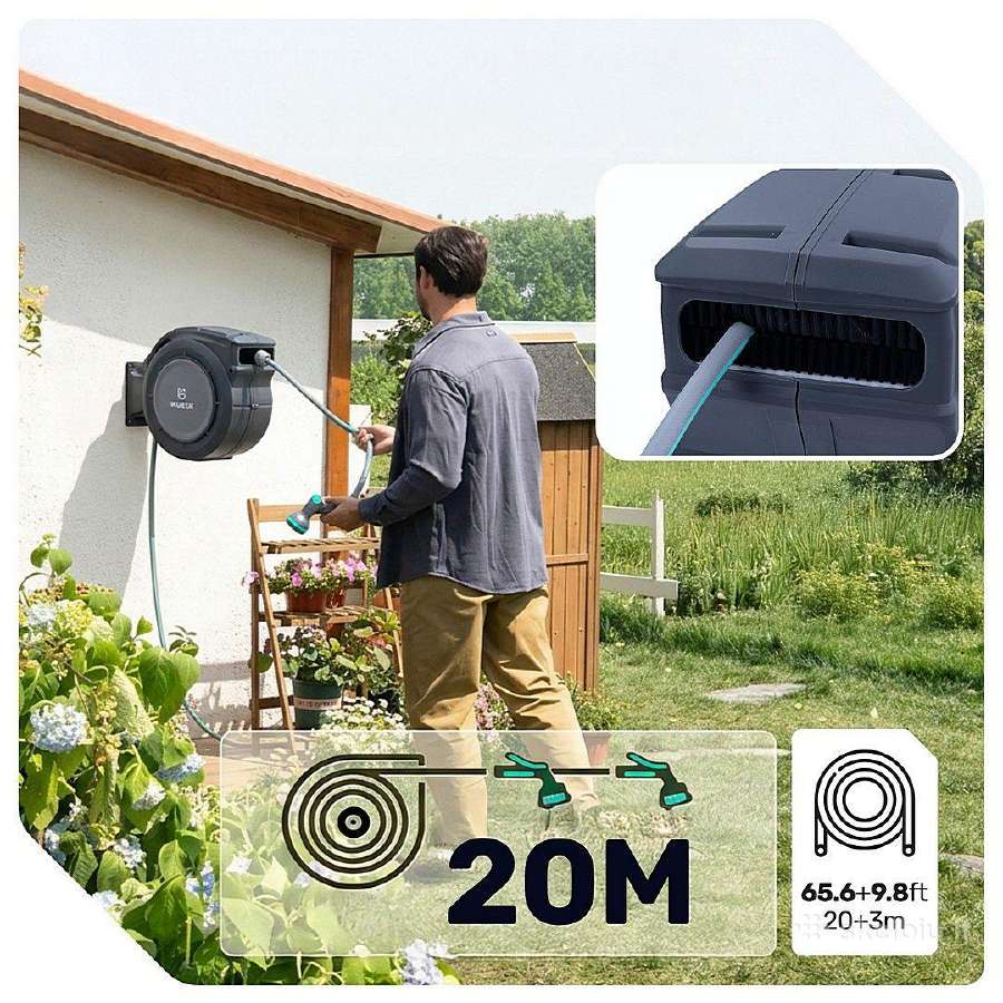 Automatinė sodo žarnos ritė 30 m 20 m+3m wuber - nuotraukos Nr. 2