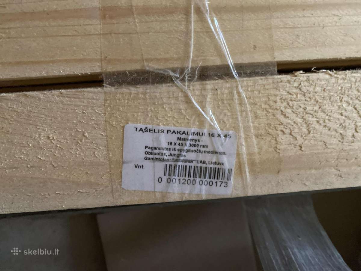 Tašeliai obliuoti, 45 x 16 x 3000 mm, pušis, 47vnt - nuotraukos Nr. 6