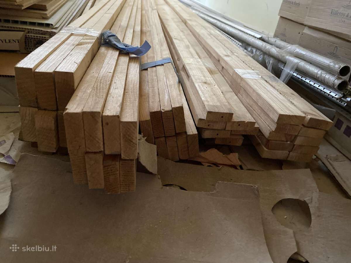 Tašeliai obliuoti, 45 x 16 x 3000 mm, pušis, 47vnt