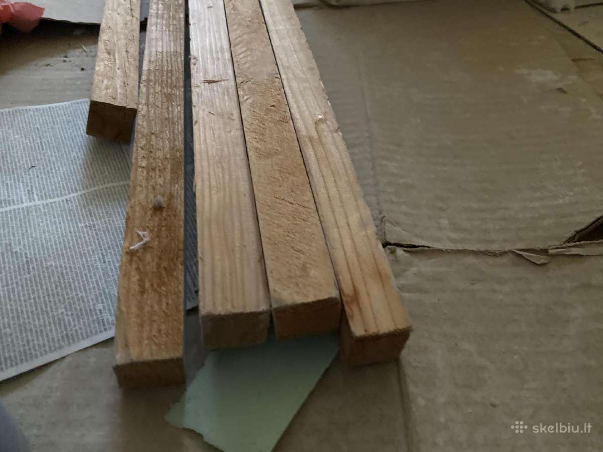 Tašeliai obliuoti, siauri, 20 x 20 x 2500 mm,pušis