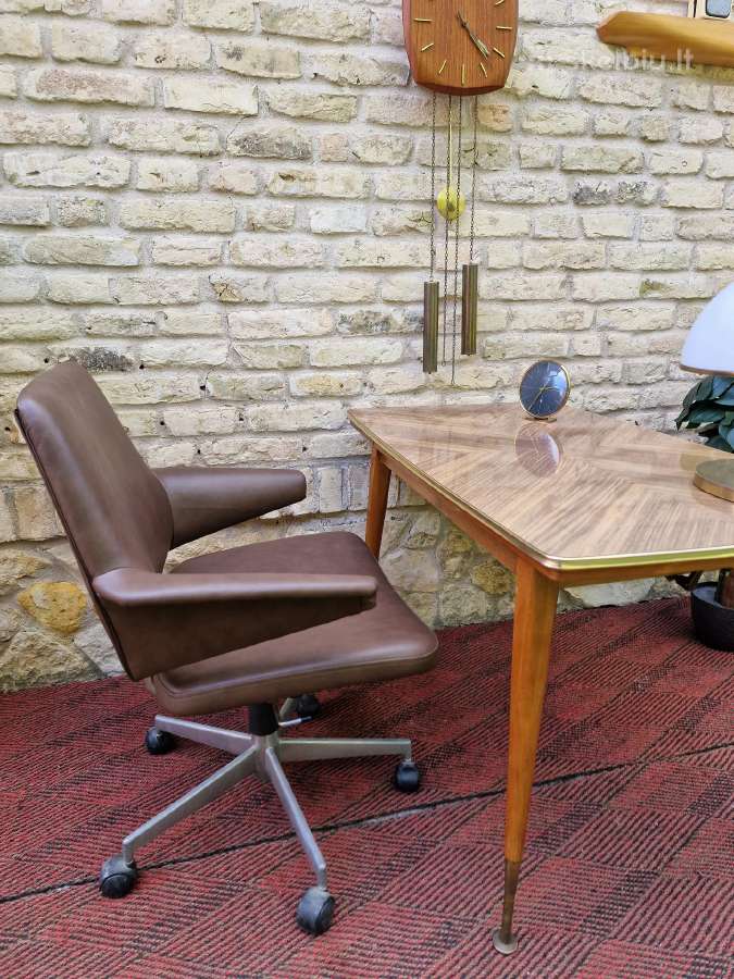 Vintažinė mid century autorinė darbo kėdė - nuotraukos Nr. 10