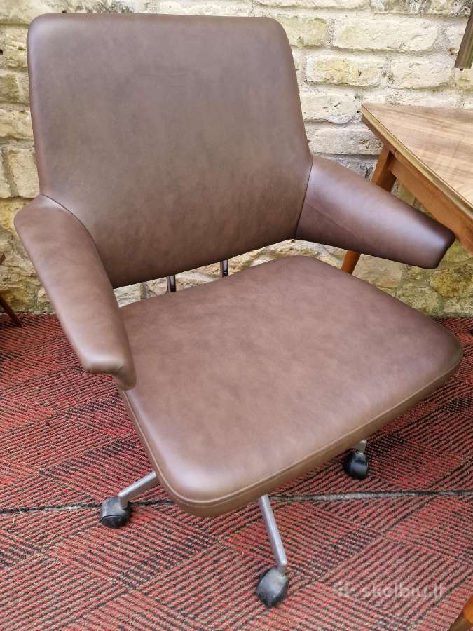 Vintažinė mid century autorinė darbo kėdė - nuotraukos Nr. 12