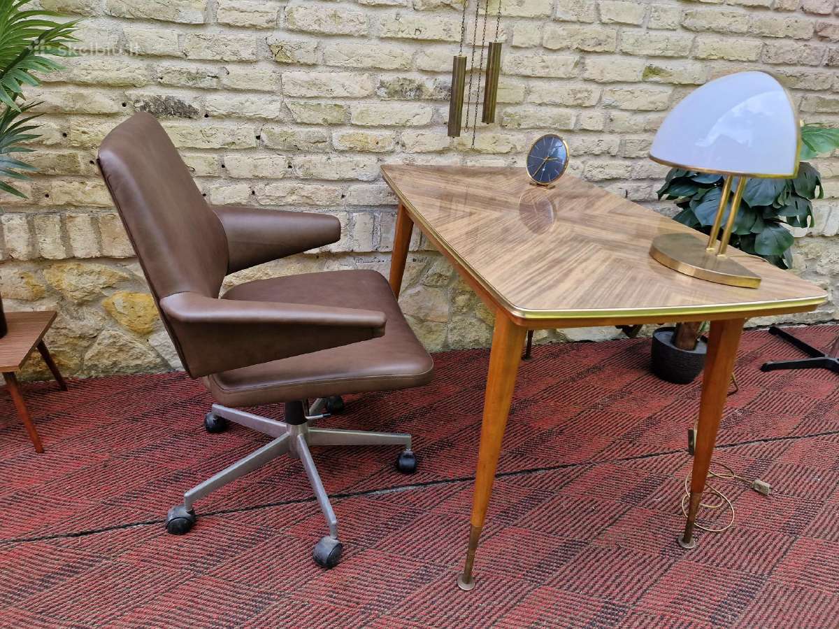 Vintažinė mid century autorinė darbo kėdė - nuotraukos Nr. 13