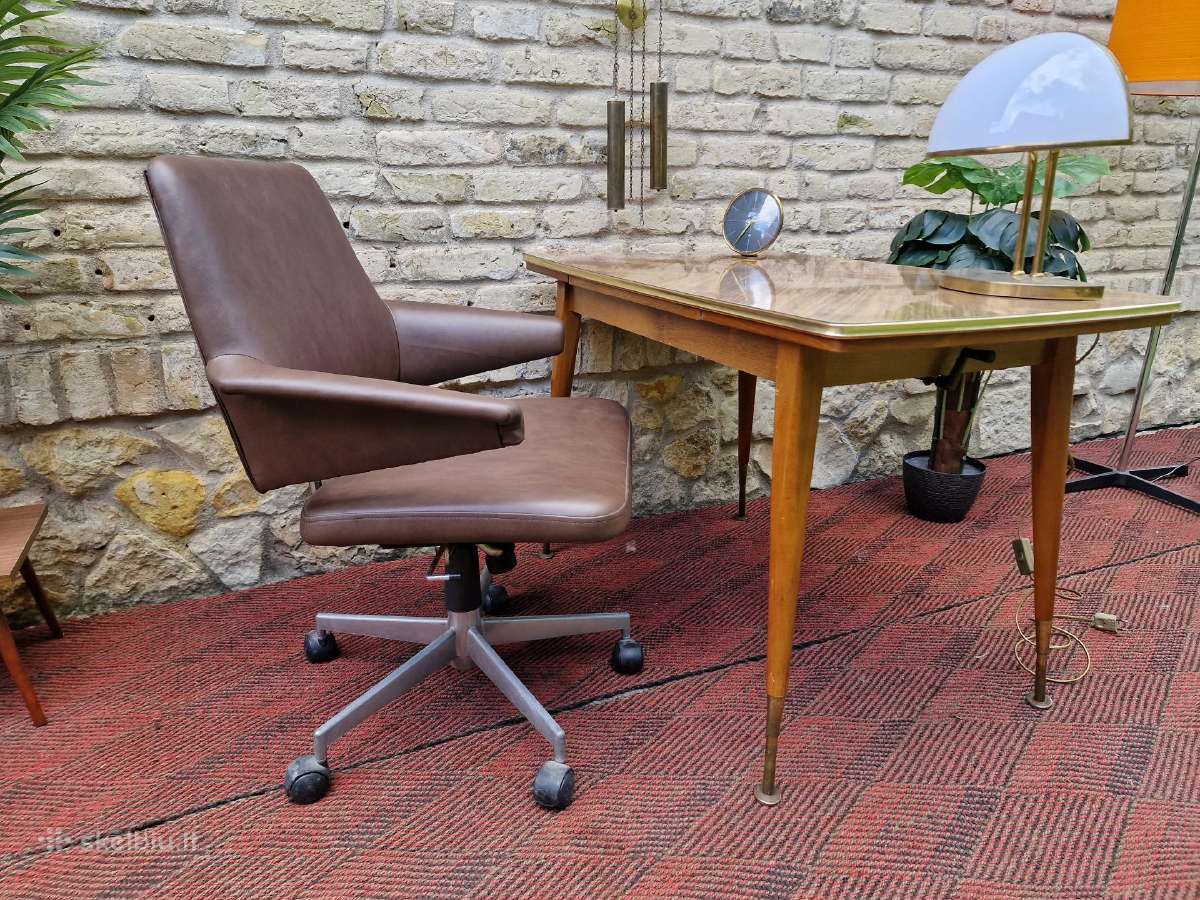 Vintažinė mid century autorinė darbo kėdė - nuotraukos Nr. 19