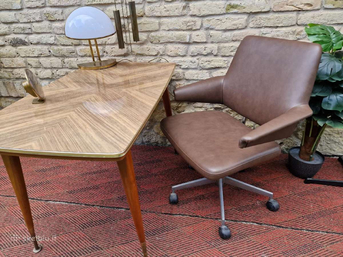 Vintažinė mid century autorinė darbo kėdė - nuotraukos Nr. 20