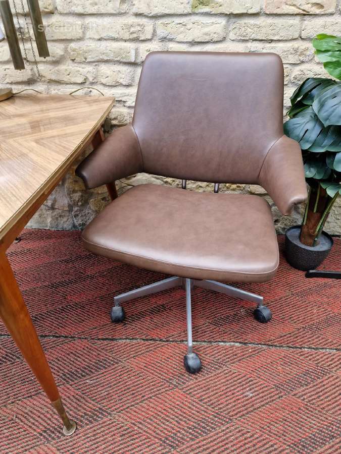 Vintažinė mid century autorinė darbo kėdė - nuotraukos Nr. 22