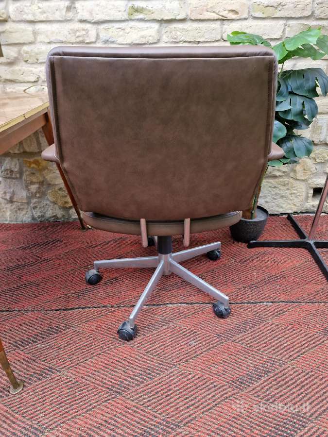 Vintažinė mid century autorinė darbo kėdė - nuotraukos Nr. 27