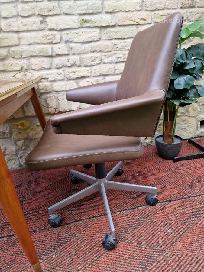 Vintažinė mid century autorinė darbo kėdė - nuotraukos Nr. 28