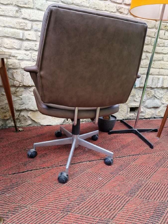 Vintažinė mid century autorinė darbo kėdė - nuotraukos Nr. 30