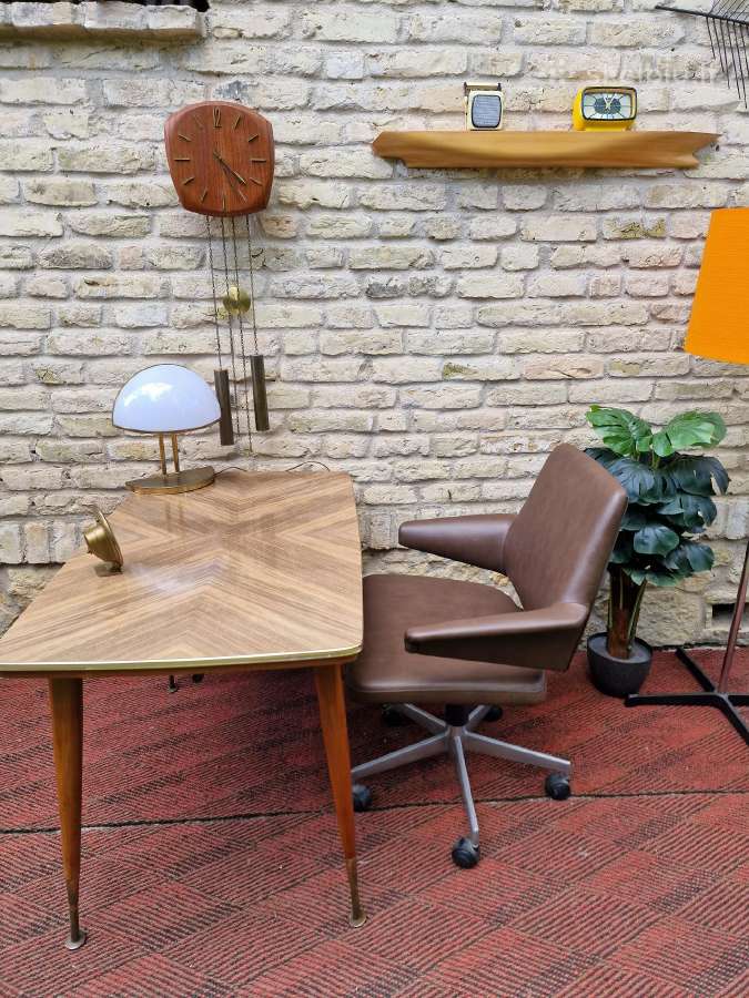 Vintažinė mid century autorinė darbo kėdė - nuotraukos Nr. 31