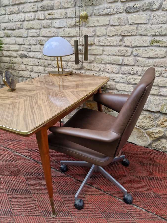Vintažinė mid century autorinė darbo kėdė - nuotraukos Nr. 32