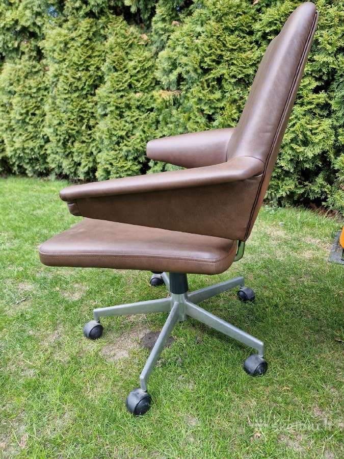 Vintažinė mid century autorinė darbo kėdė - nuotraukos Nr. 35