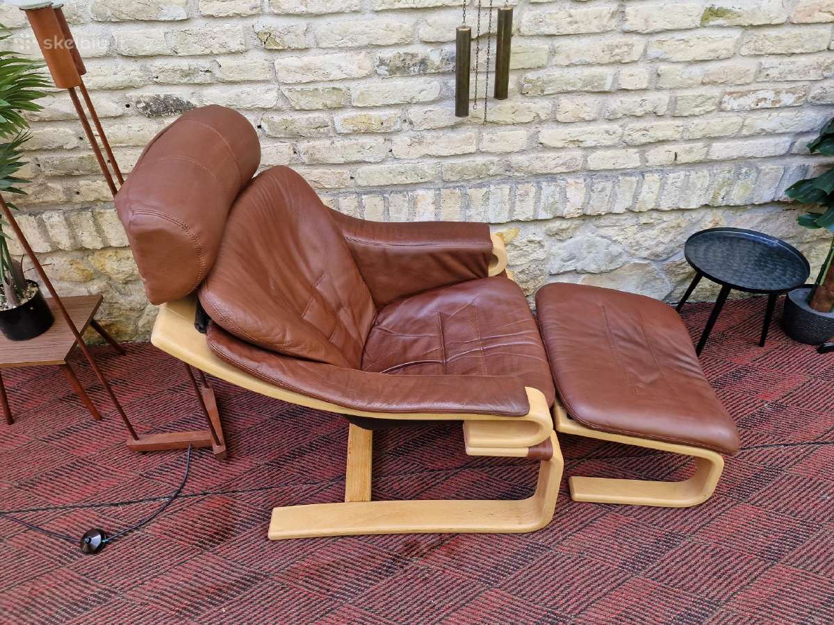 Vintažinis mid century poilsio fotelis "Kroken" - nuotraukos Nr. 2