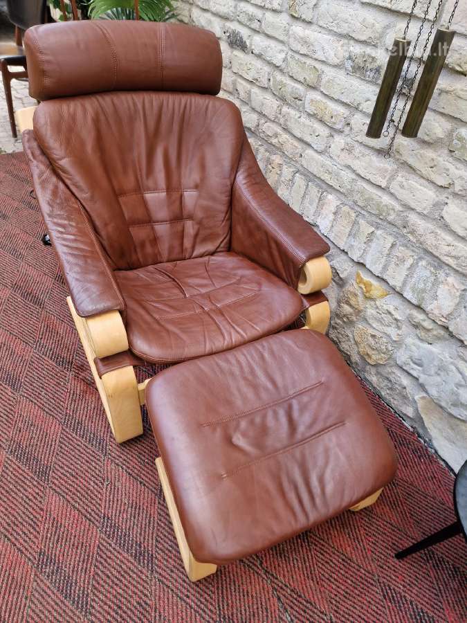 Vintažinis mid century poilsio fotelis "Kroken" - nuotraukos Nr. 3
