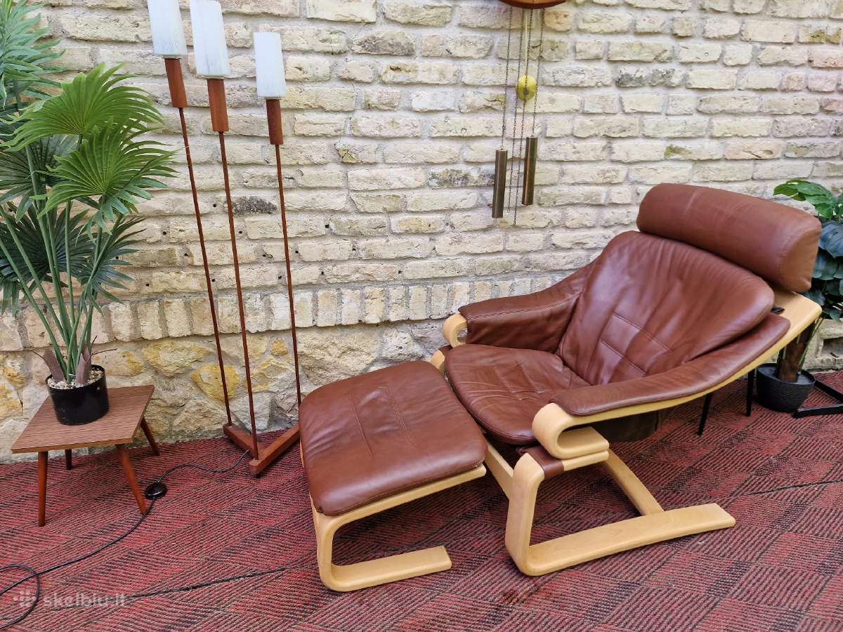 Vintažinis mid century poilsio fotelis "Kroken" - nuotraukos Nr. 5
