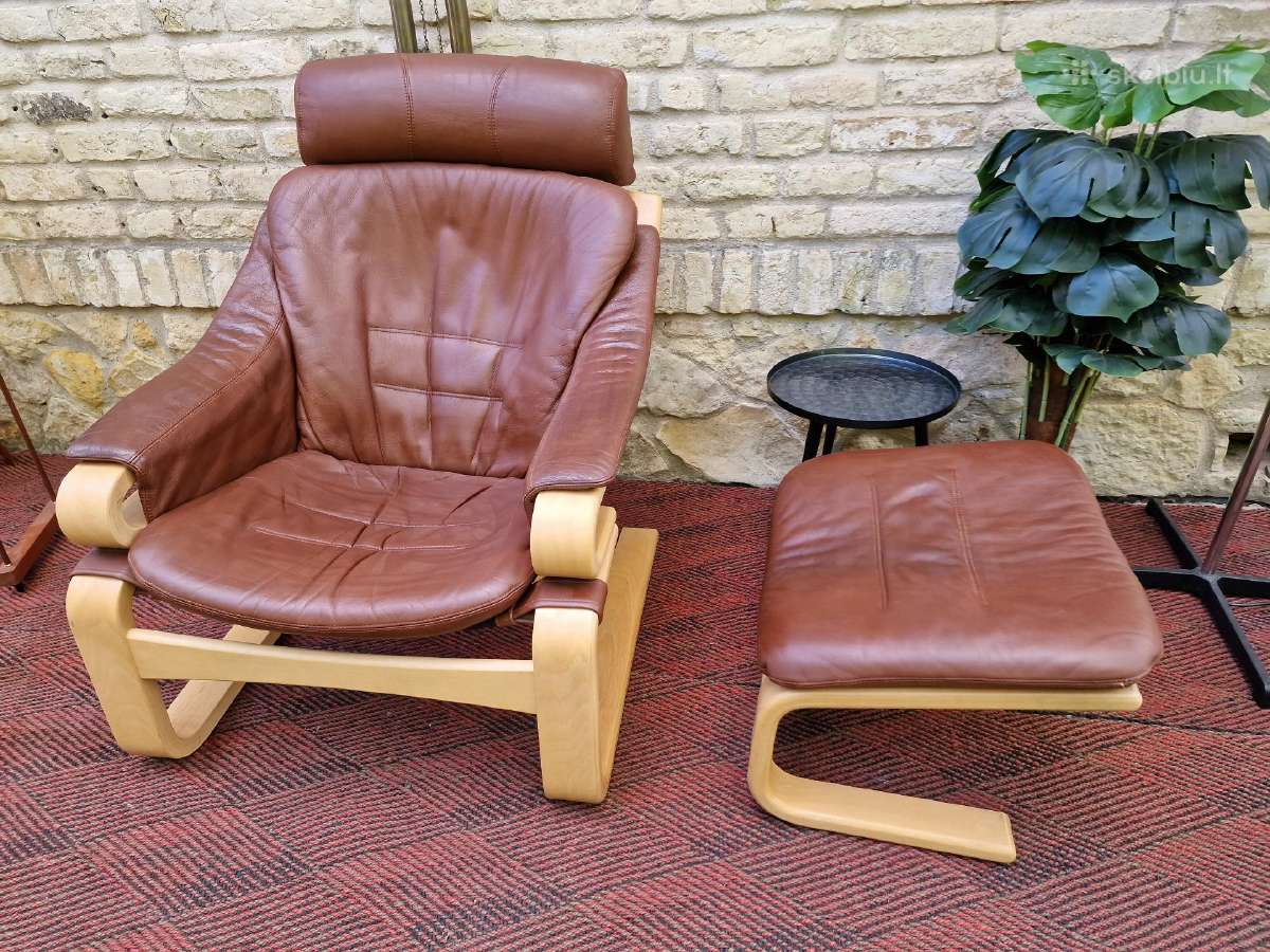 Vintažinis mid century poilsio fotelis "Kroken" - nuotraukos Nr. 6