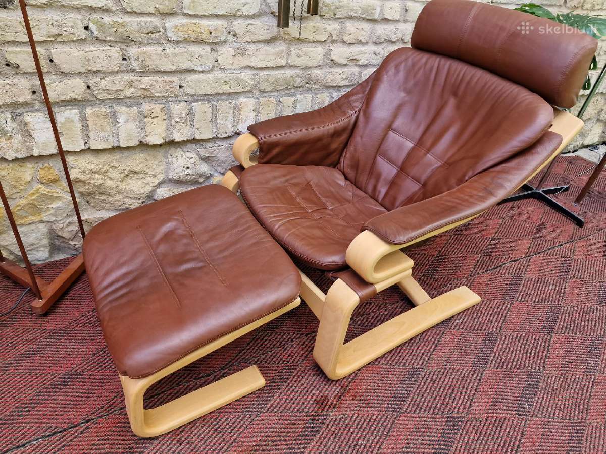 Vintažinis mid century poilsio fotelis "Kroken" - nuotraukos Nr. 7