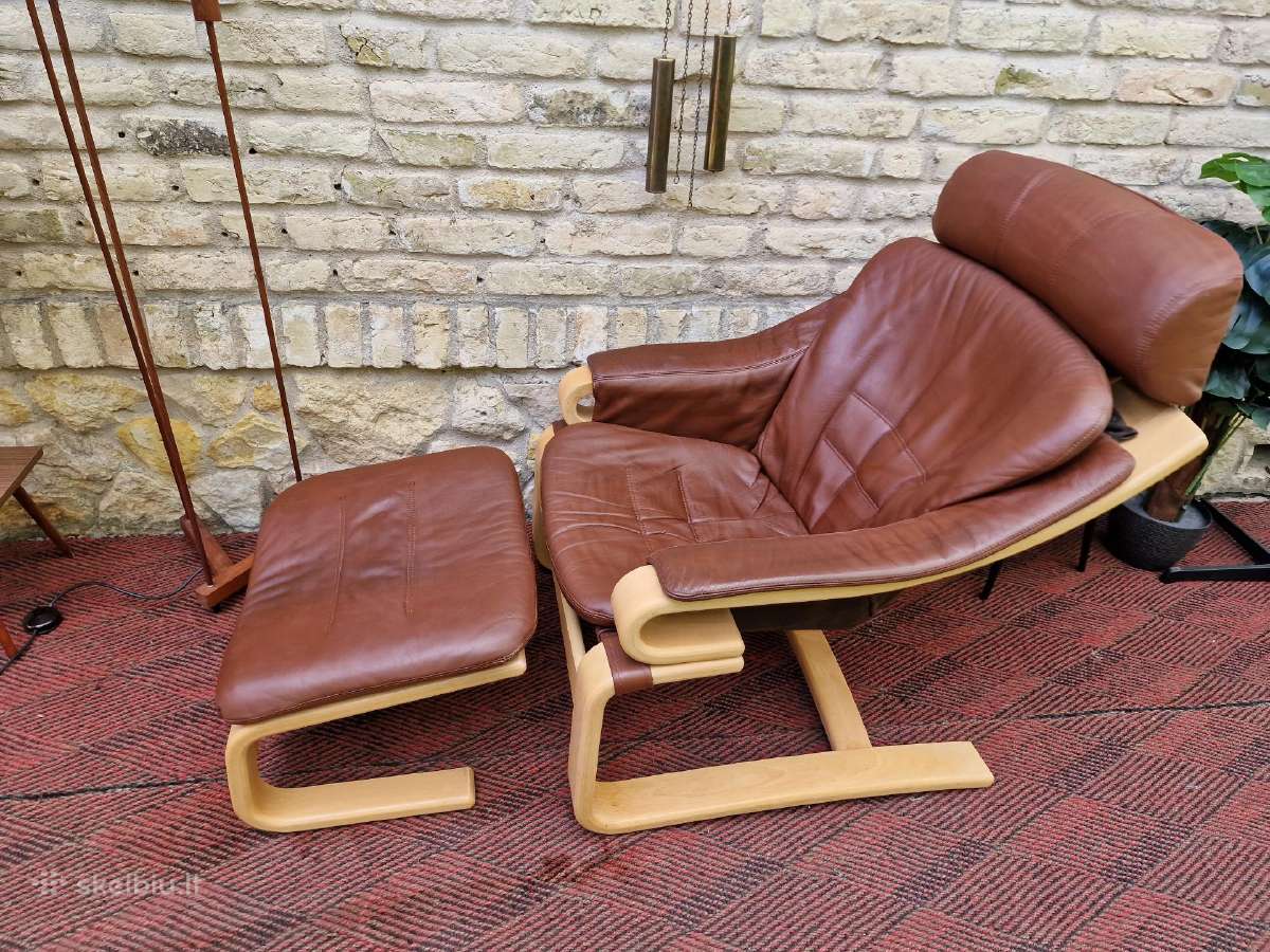 Vintažinis mid century poilsio fotelis "Kroken" - nuotraukos Nr. 10