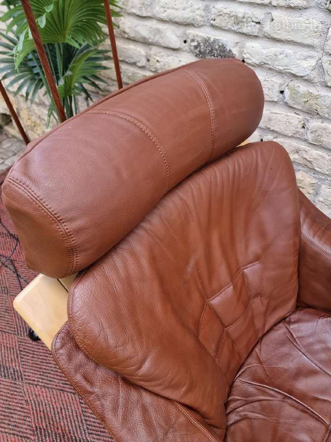 Vintažinis mid century poilsio fotelis "Kroken" - nuotraukos Nr. 13