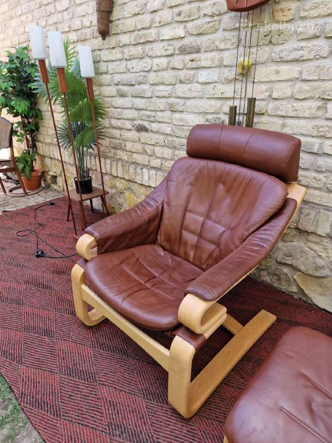 Vintažinis mid century poilsio fotelis "Kroken" - nuotraukos Nr. 27