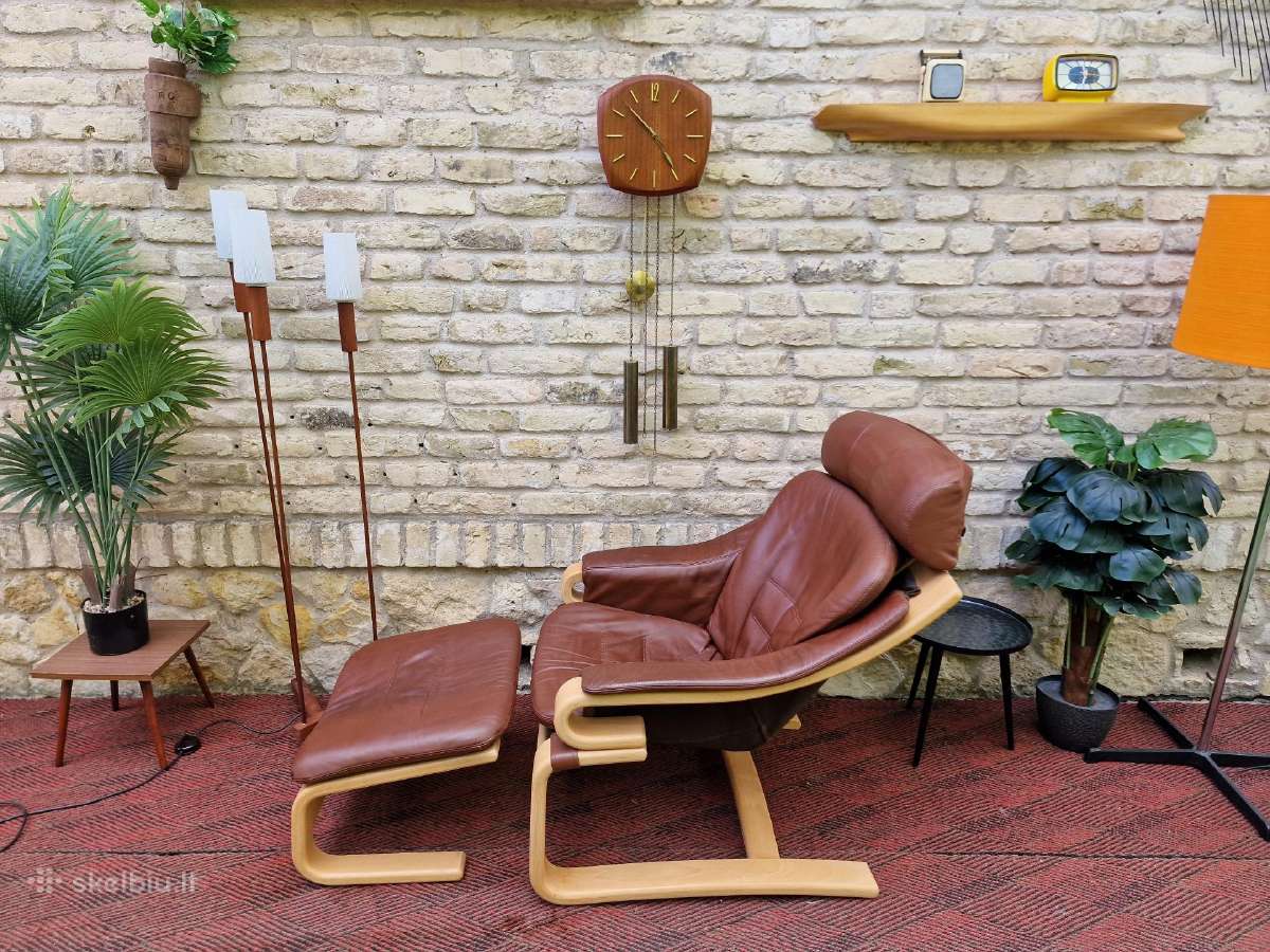 Vintažinis mid century poilsio fotelis "Kroken" - nuotraukos Nr. 30