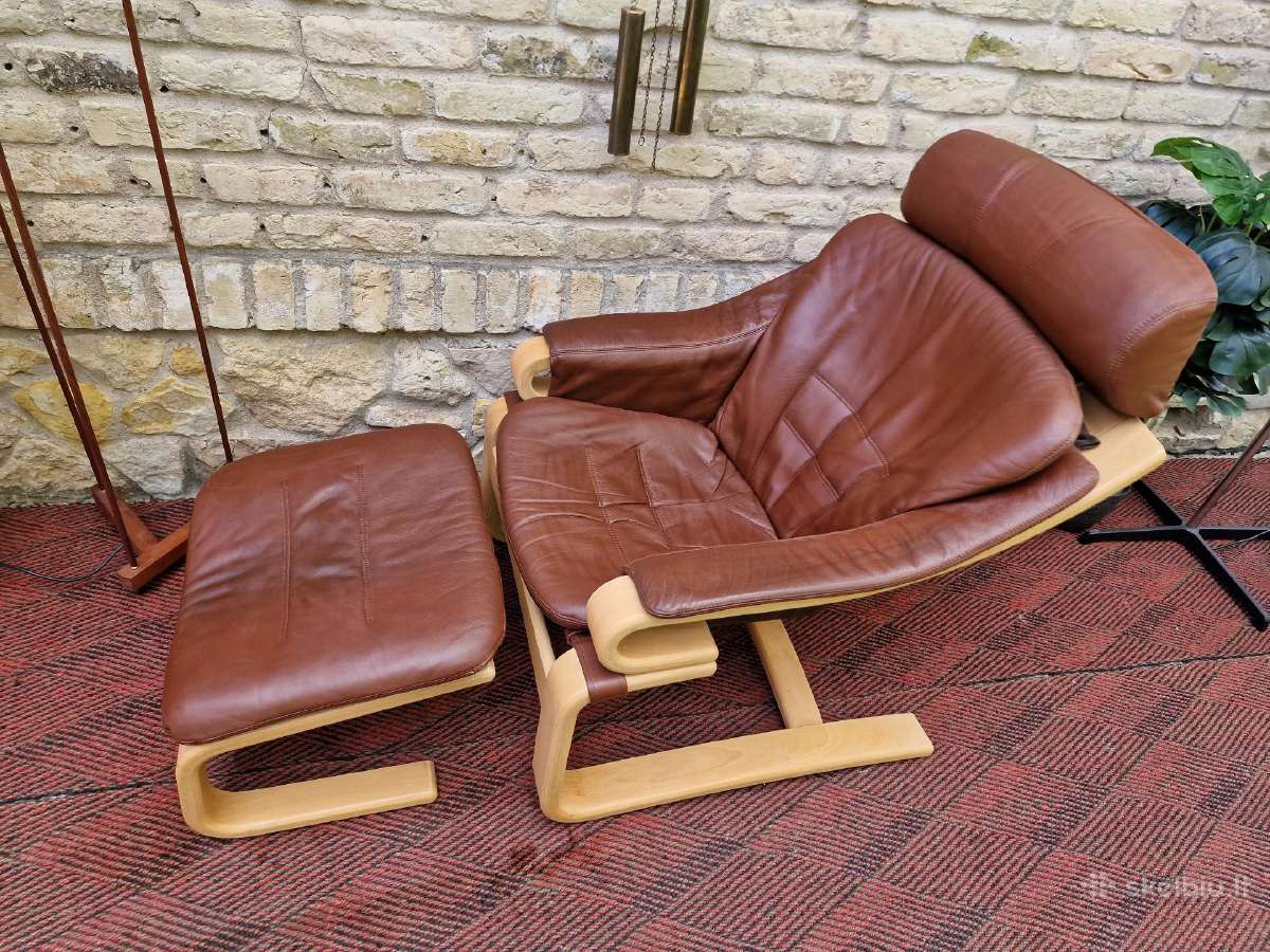 Vintažinis mid century poilsio fotelis "Kroken" - nuotraukos Nr. 31