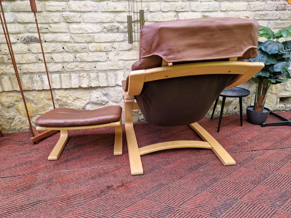 Vintažinis mid century poilsio fotelis "Kroken" - nuotraukos Nr. 32