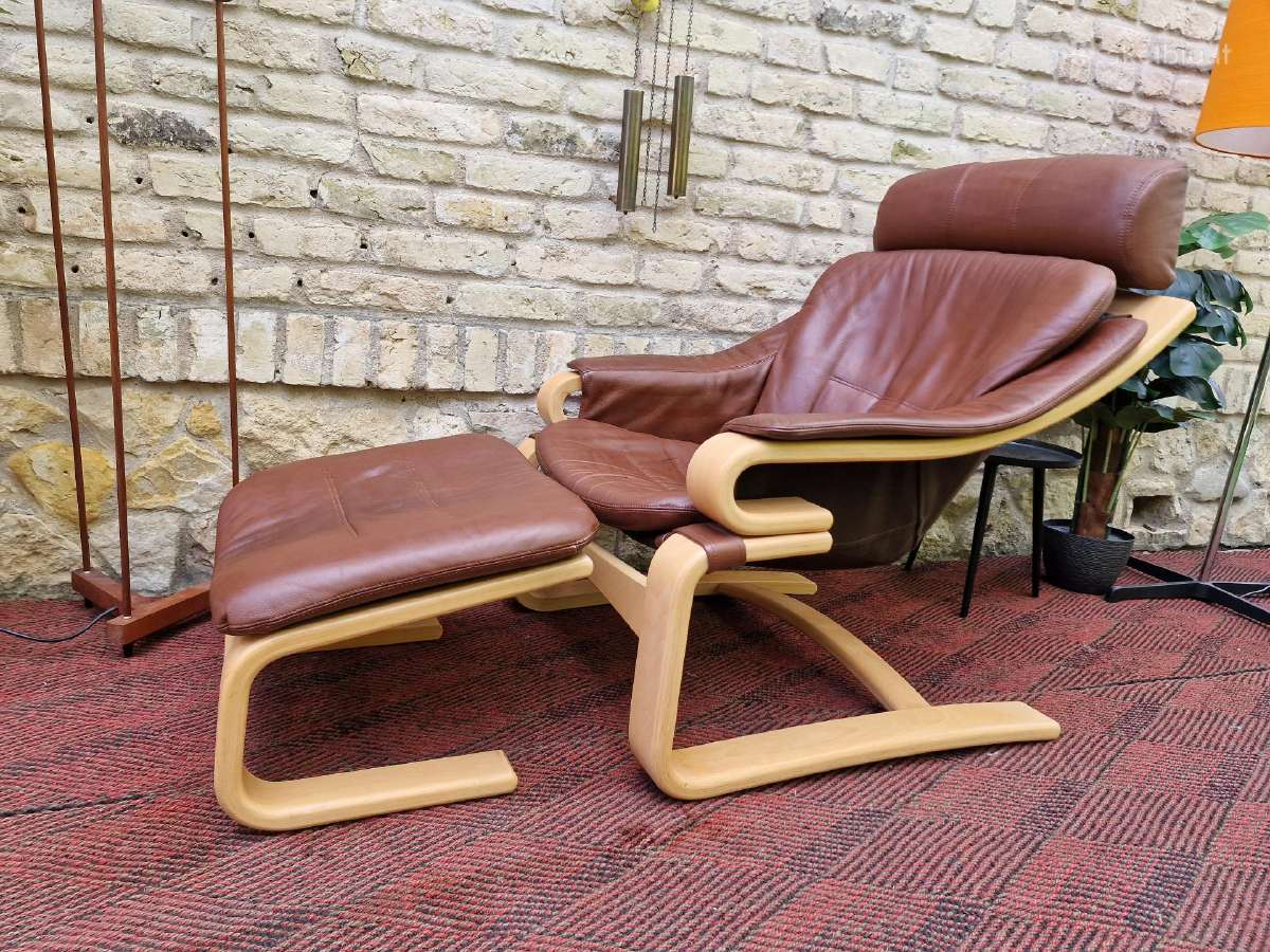 Vintažinis mid century poilsio fotelis "Kroken" - nuotraukos Nr. 34