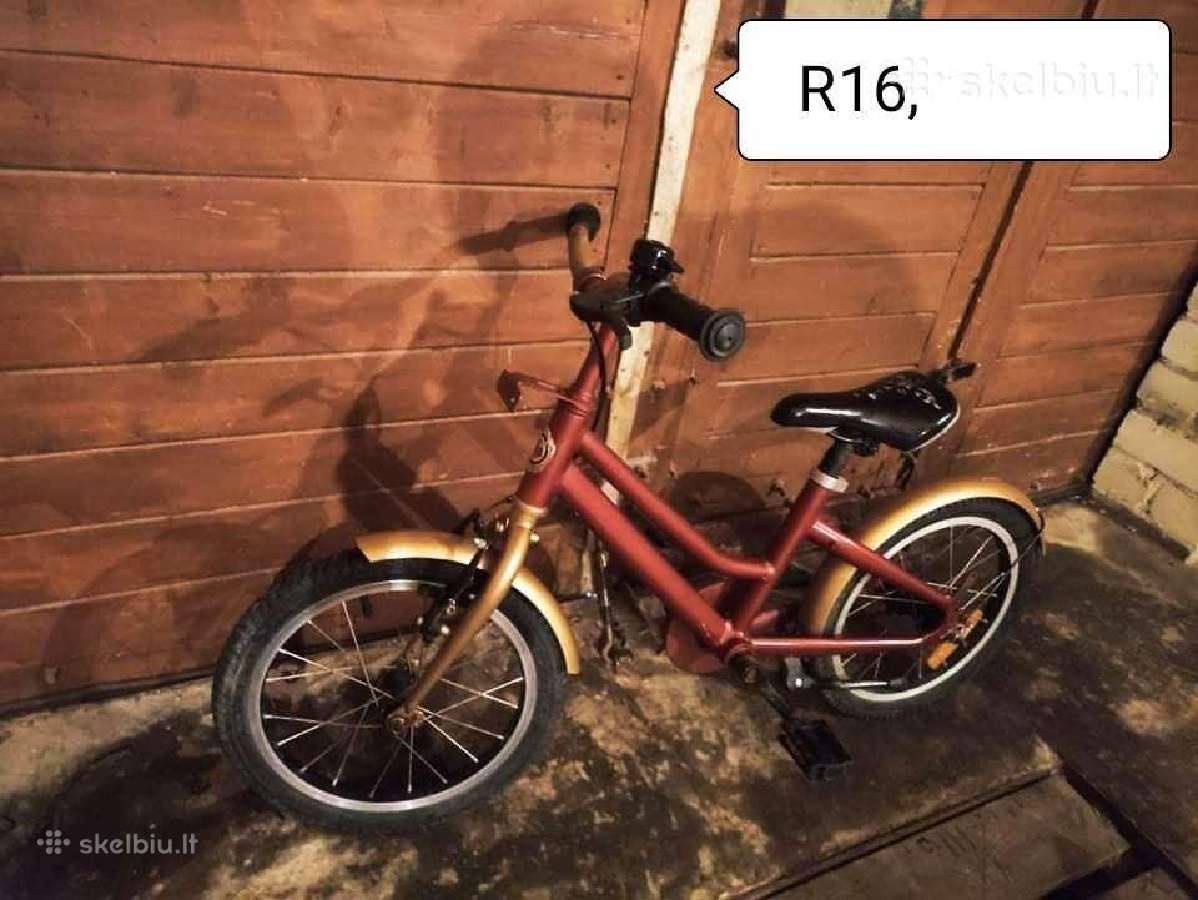 Vaikiškas dviratukas 16 ratukais