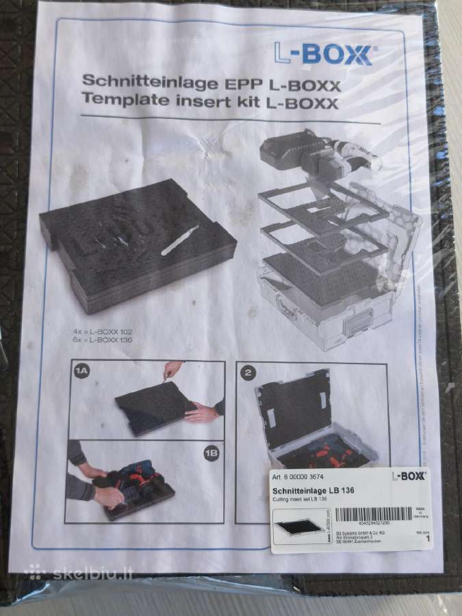 Putų įdėklas lagaminui / dėžei (Foam Insert) Bosch - nuotraukos Nr. 3