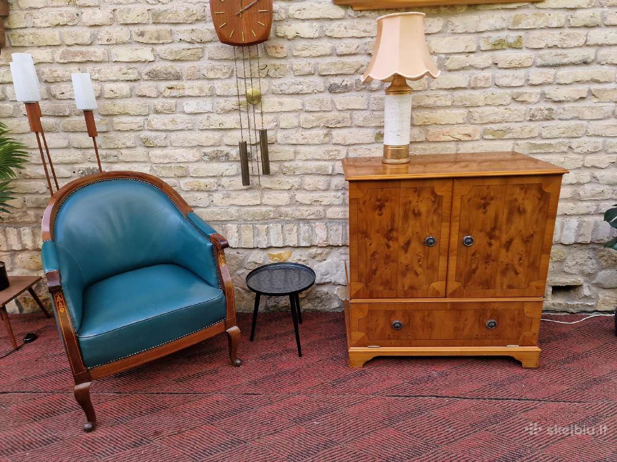 Vintažinė mid century riešutmedžio spintelė - nuotraukos Nr. 8