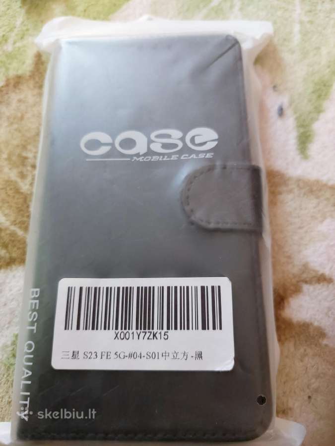 Samsung S23 Fe 5G dėklas – dirbtinė oda, knygelė,f