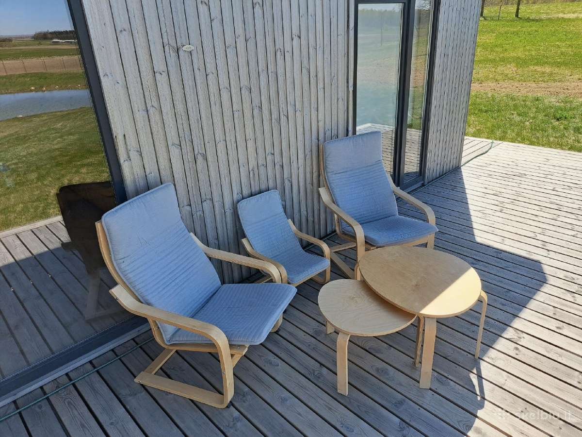 Ikėa foteliai su kavos staliukais - nuotraukos Nr. 2
