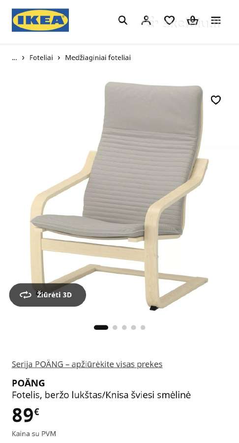Ikėa foteliai su kavos staliukais - nuotraukos Nr. 4