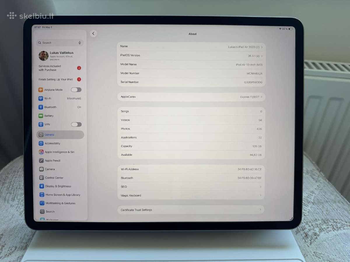 iPad Air 13 M3 128 GB + Magic Keyboard