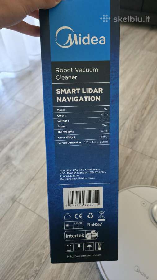 Dulkių siurblys - robotas Midea M7, baltos sp. - nuotraukos Nr. 4