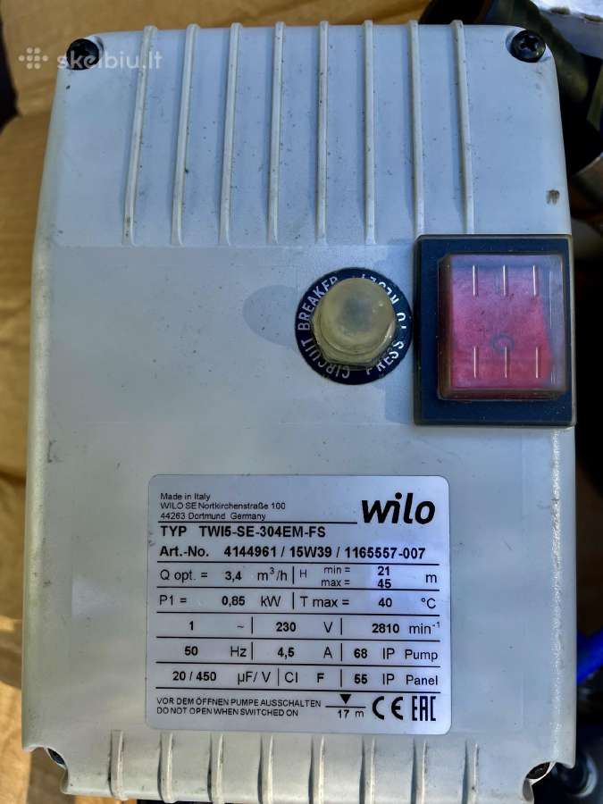 Šulinio siurblys su plūde Wilo Twi-5-se-304-em - nuotraukos Nr. 4