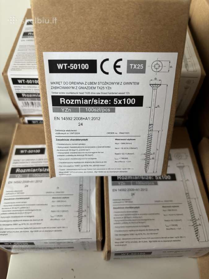 Medvaržčiai Azmet cinkuoti įleidžiami torx